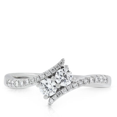 Ever Us&trade; 2-Stone Diamond Ring Featuring Signature Forevermark Diamonds 18K