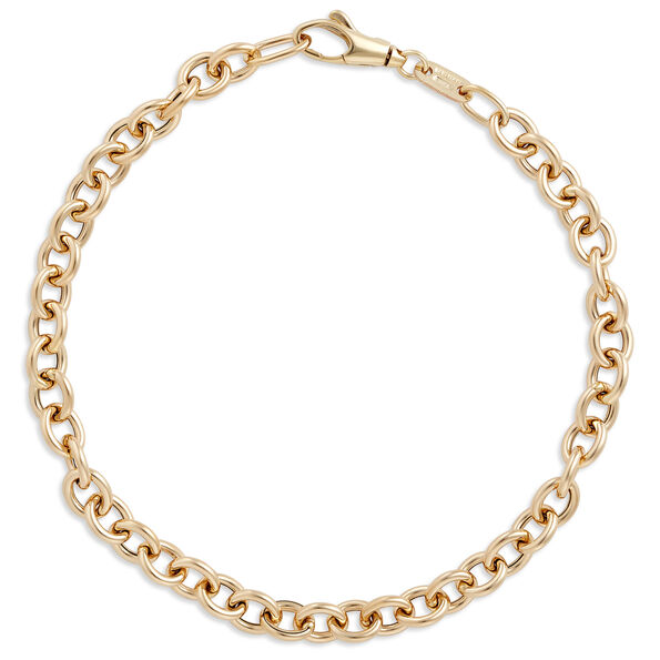 Toscano 7.5-Inch Small Oval Link Bracelet, 14K Yellow Gold