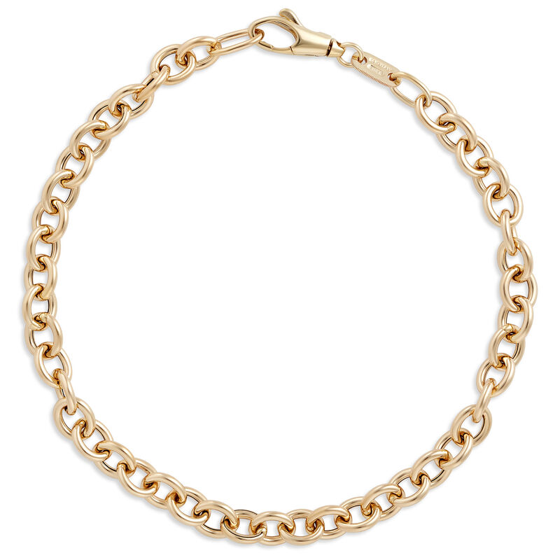 Toscano 7.5-Inch Small Oval Link Bracelet, 14K Yellow Gold image number 0