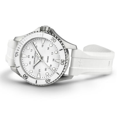 Hamilton Khaki Navy Scuba Quartz White Dial Watch, 37mm