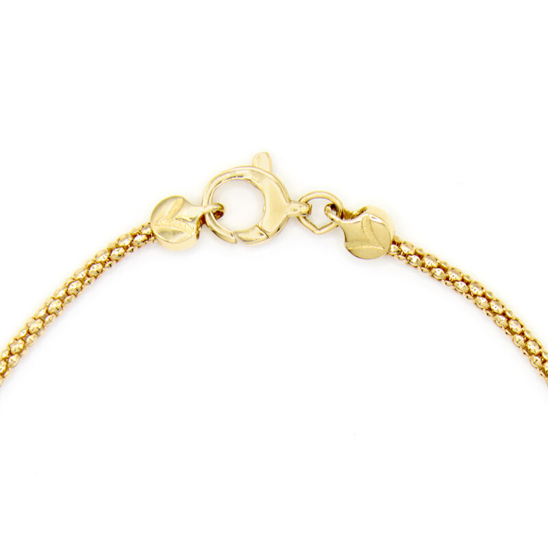 18-Inch Popcorn Chain With Gold Bead Stations, 14K White and Yellow Gold image number 2