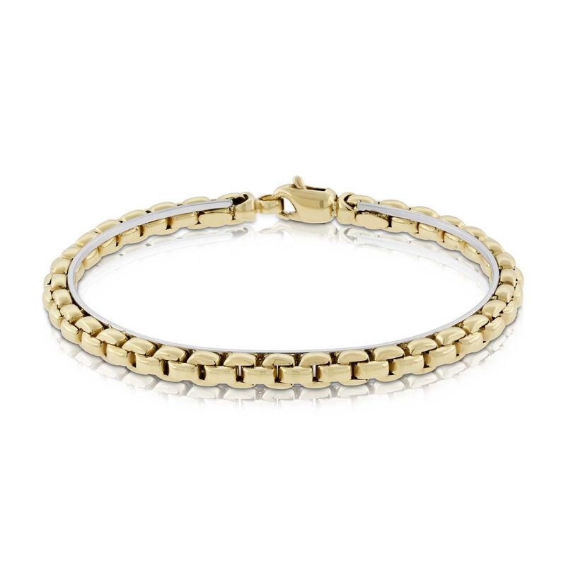 Toscano Seven-Inch Men&rsquo;s Bracelet, 14K Yellow Gold image number 0
