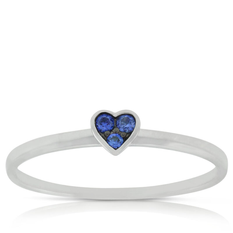 Sapphire Heart Ring 14K image number 0
