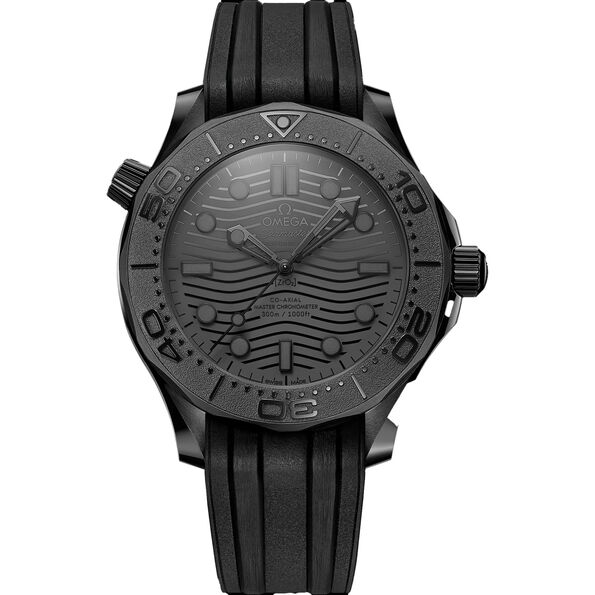 OMEGA Black Black Seamaster Diver 300M Steel Black Dial Watch, 43.5mm
