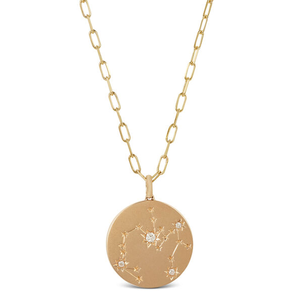 Ikuma Canadian Diamond Sagittarius Zodiac Necklace, 14K Yellow Gold