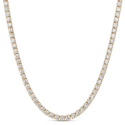17-Inch Diamond Necklace, 14K Yellow Gold