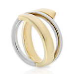 Toscano Two-Tone Bypass Ring 14K