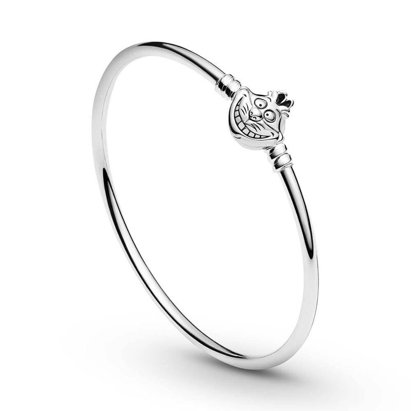 Pandora Disney Alice in Wonderland Cheshire Cat Clasp Pandora Moments Bangle image number 2