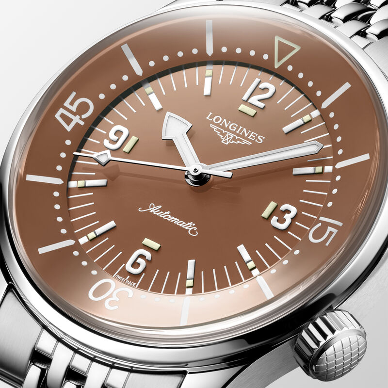 Longines Legend Diver Brown Dial Watch, 39mm image number 3