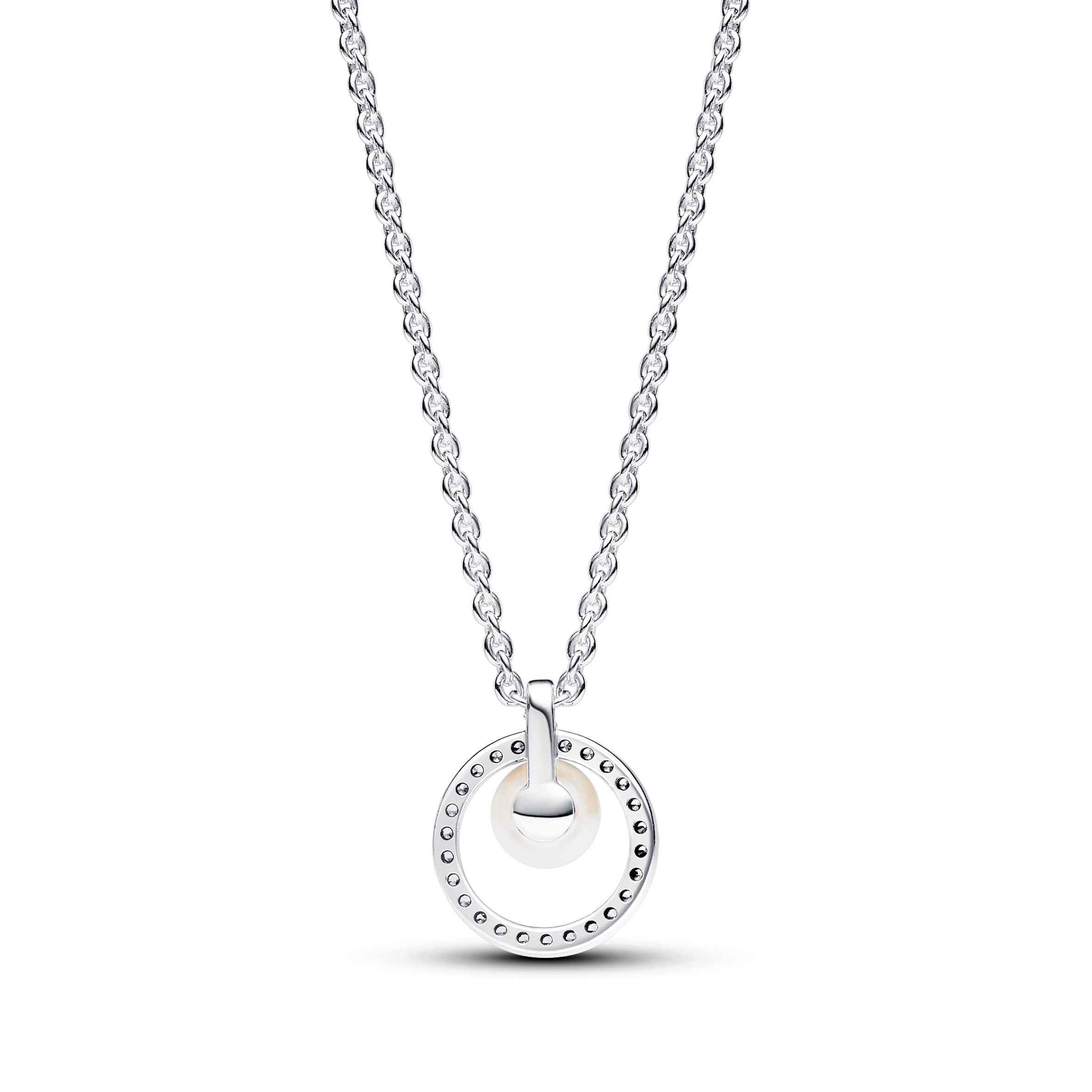 Pandora Treated Freshwater Cultured Pearl & Pavé Collier Necklace
