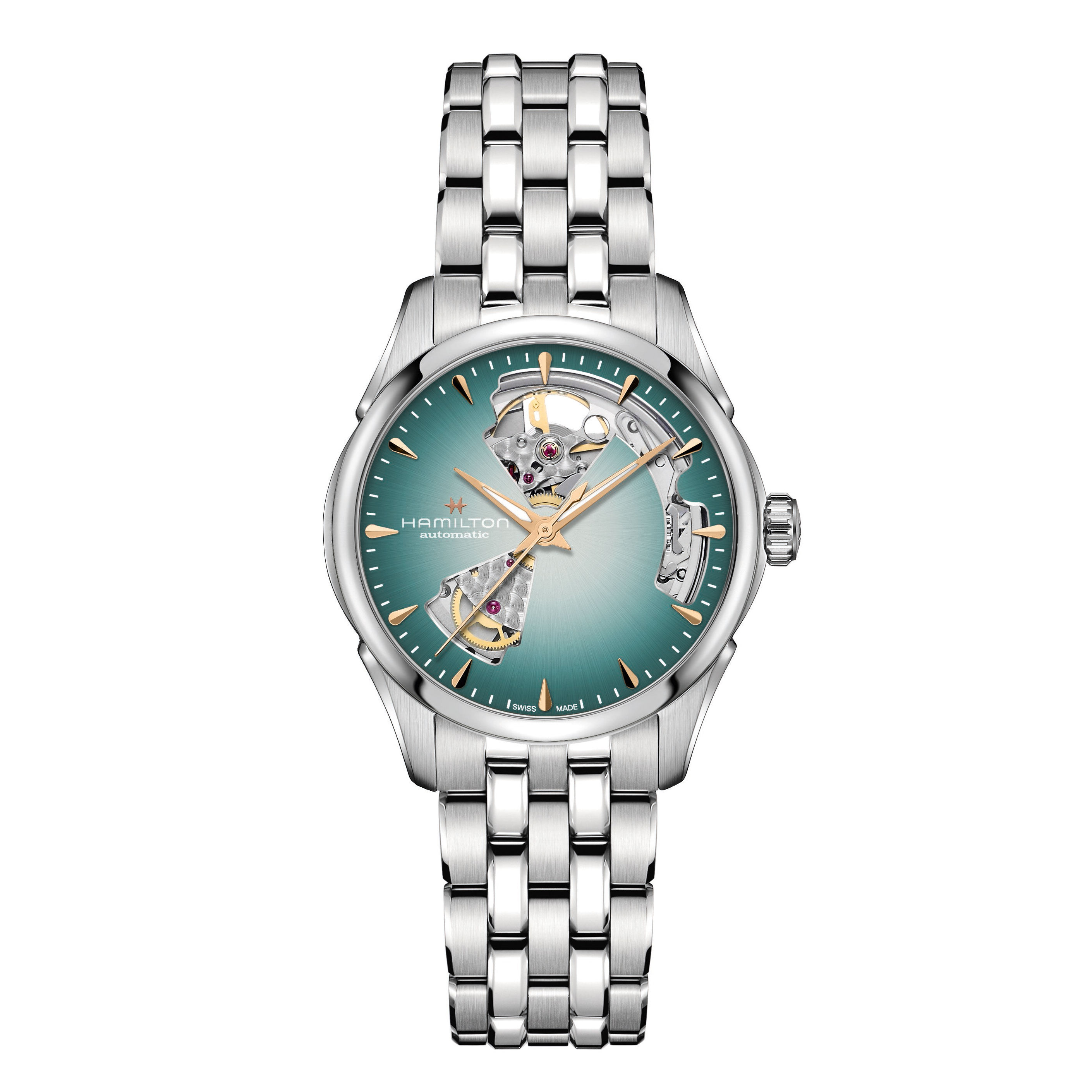 Hamilton Jazzmaster Open Heart Auto Turquoise Dial Watch, 36mm