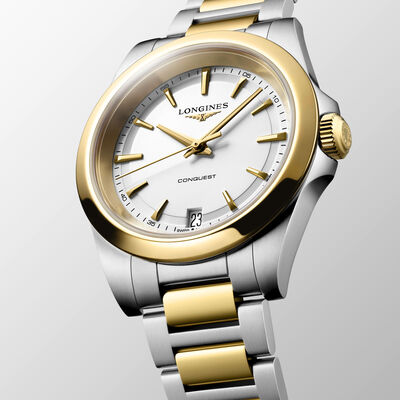 Longines Conquest White Dial Watch, 34mm