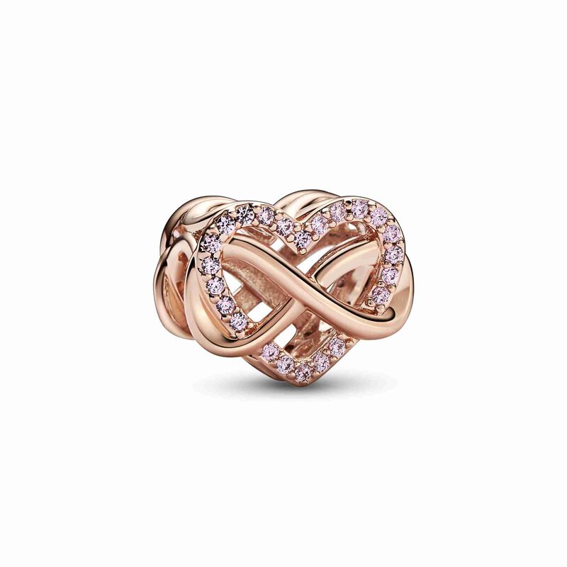 Pandora Family Infinity Pink Heart Charm image number 1