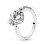 Pandora Knotted Heart CZ Ring