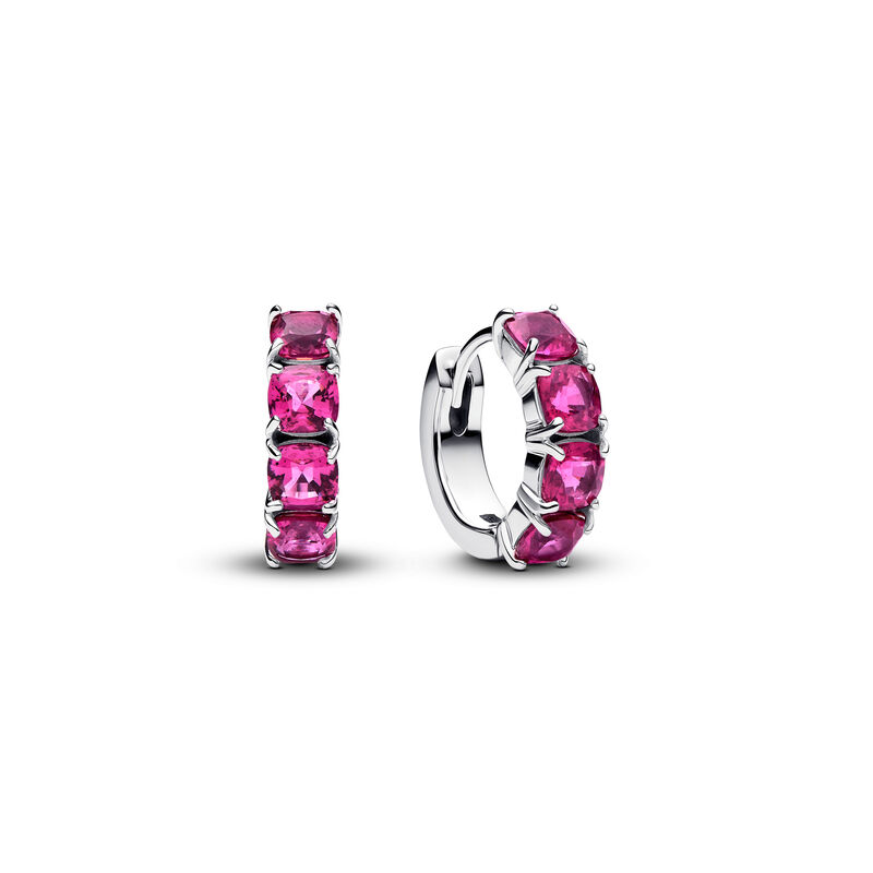 Pandora Pink Hoop Earrings image number 0