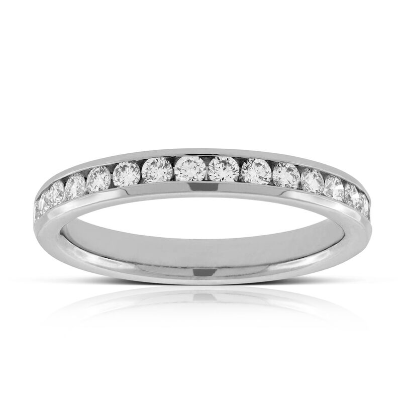 Channel Set Diamond Ring in Platinum,  1/2 ctw. image number 0