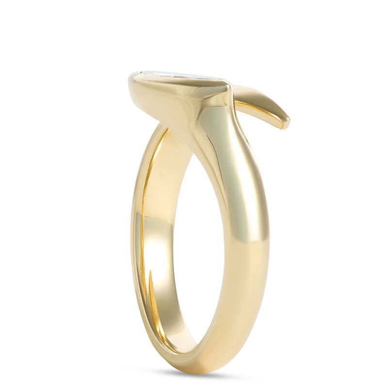 Marquise Diamond Bypass Ring, 14k Yellow Gold Size 6.5 image number 1