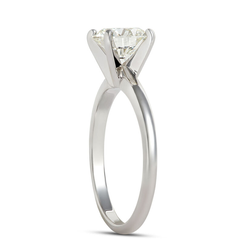Ikuma Diamond Solitaire Ring 14K White Gold image number 1