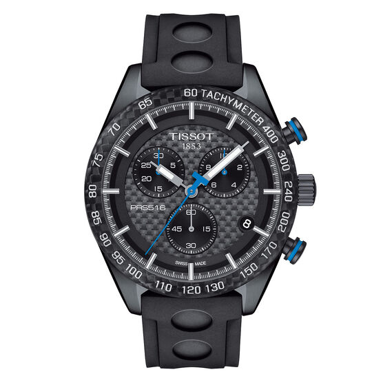 Tissot PRS 516 Chronograph Black Carbon Black PVD Watch, 42mm