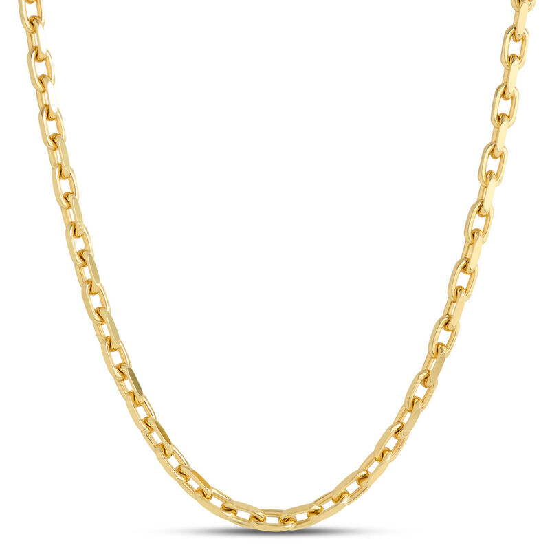 Toscano 22-Inch Solid Link Necklace, 14K Yellow Gold image number 0