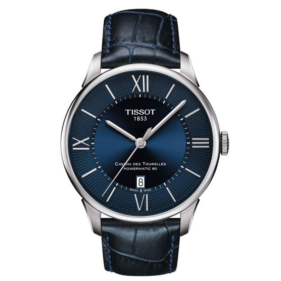 Tissot Chemin Des Tourelles Powermatic 80 Blue Dial Watch, 42mm