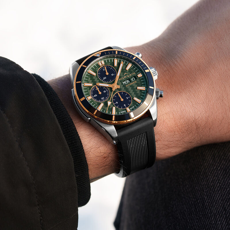 NORQAIN Adventure Sport Chrono Green Dial Watch, 41mm image number 1