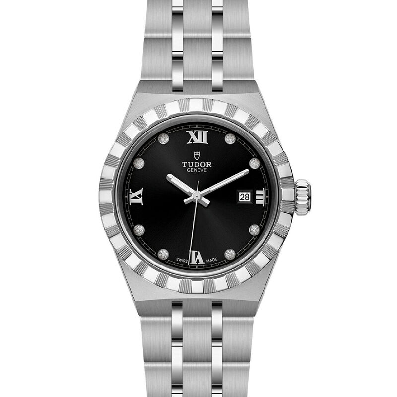 TUDOR Royal Black Diamond Dial Unisex Watch, 28mm image number 1