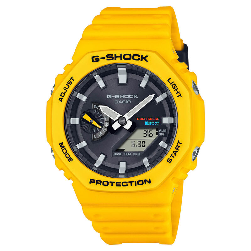 G-Shock 2100 Series Watch Black Dial Yellow Strap, 48.5mm image number 0