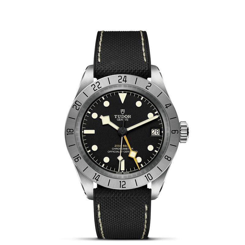 TUDOR Black Bay Pro Watch Steel Case Black Dial Rubber And Leather ...