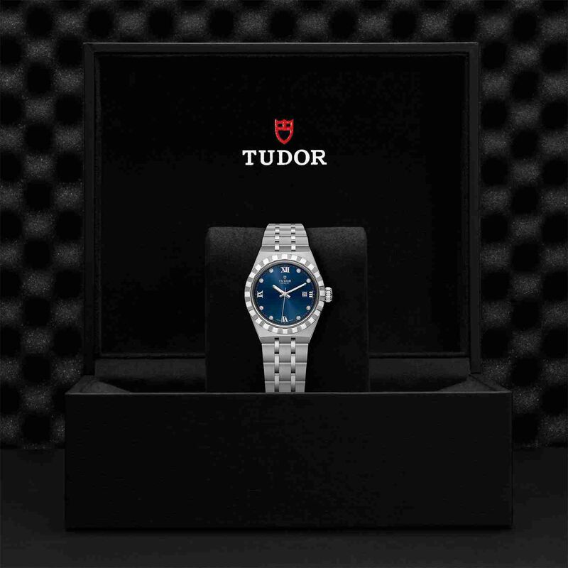 TUDOR Royal Watch Steel Case Blue Dial Steel Bracelet, 28mm image number 1