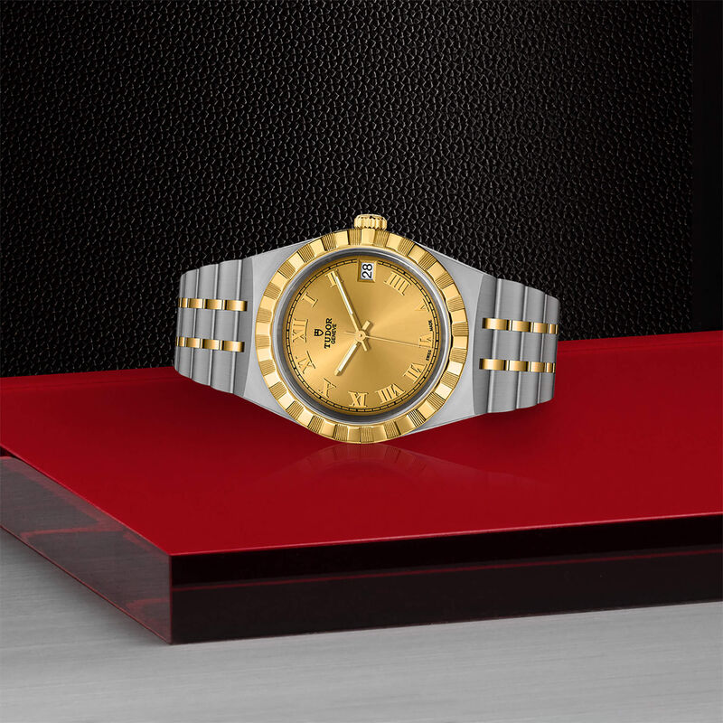 TUDOR Royal Watch Gold Dial Yellow Gold and Steel Bracelet, 34mm image number 2