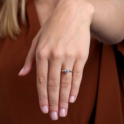 Ikuma Diamond Solitaire Engagement Ring 14K, 1 ct.