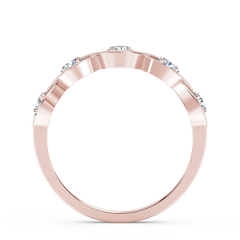 De Beers Forevermark Tribute™ Rose Gold Braided 5-Stone Diamond Ring 18K image number 2