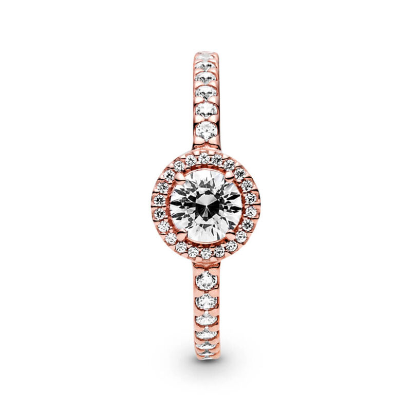 Pandora Classic Sparkle Halo CZ Ring image number 2