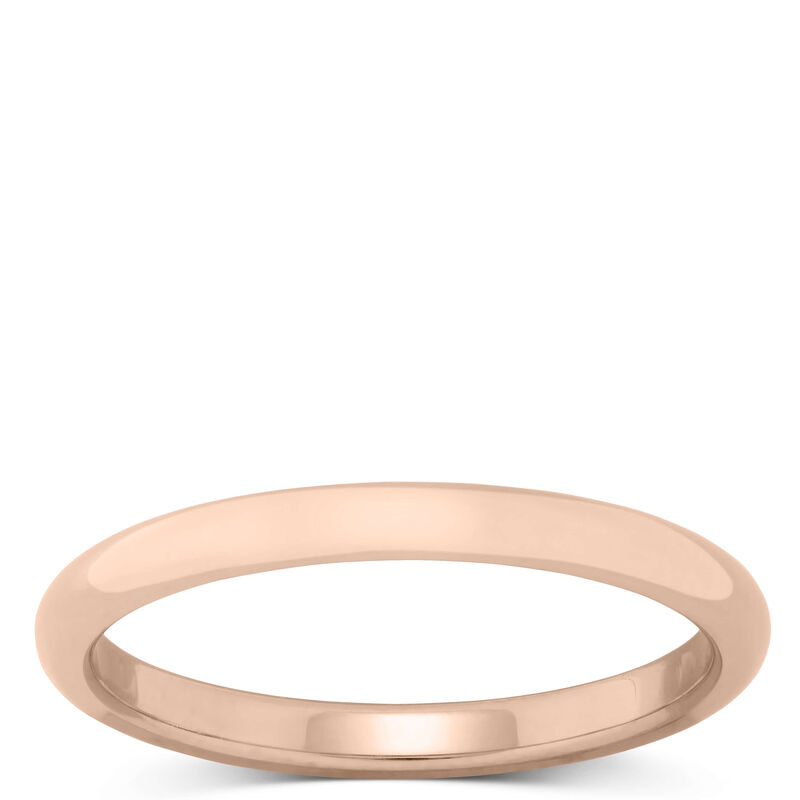Rose Gold Polished Rounded Comfort Fit 2mm Band 18K image number 0