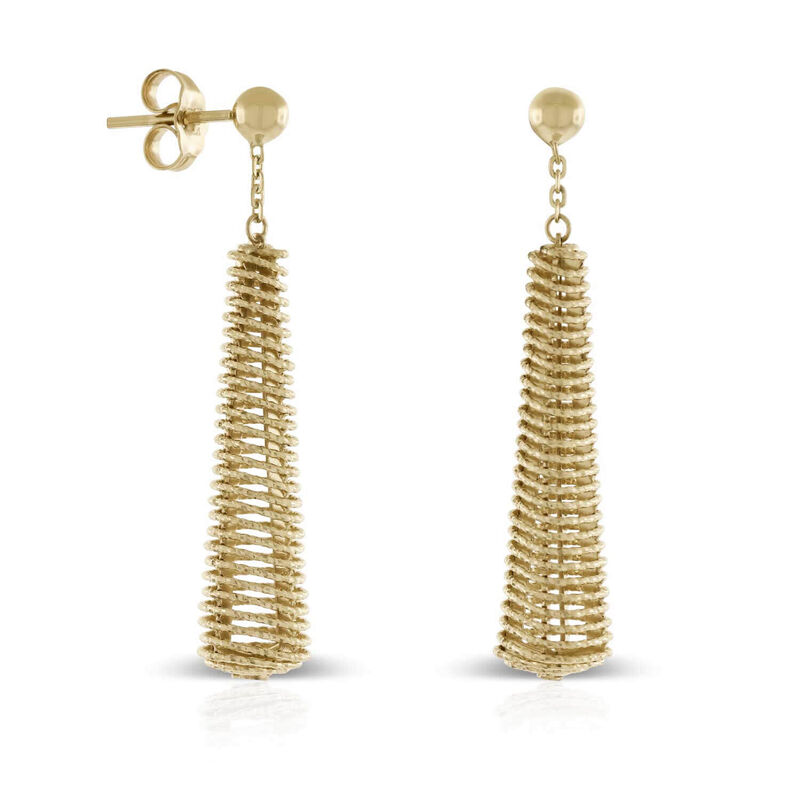 Toscano Coiled Drop Earrings 14K image number 0