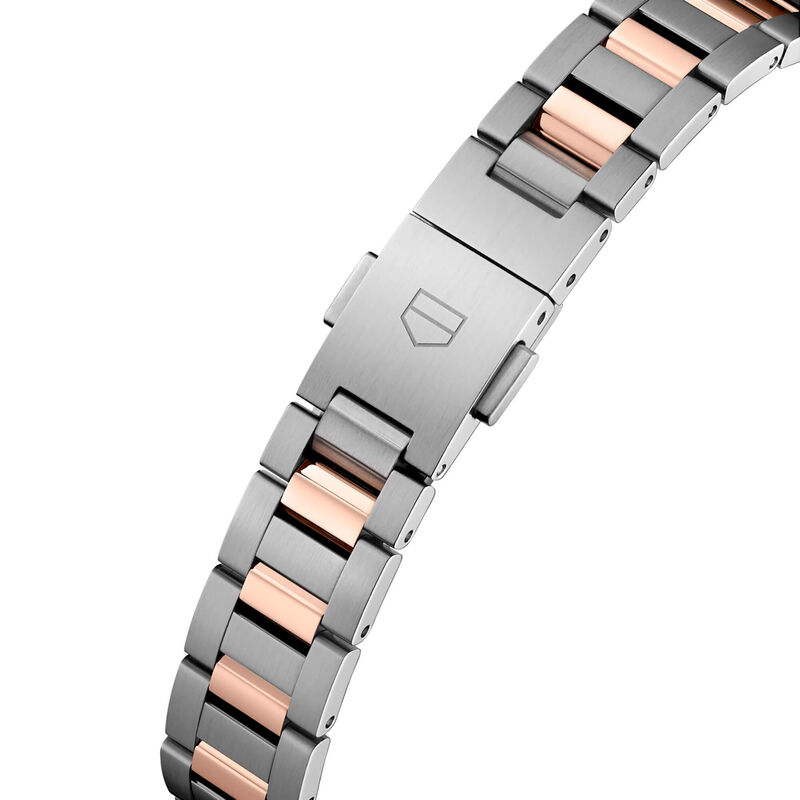 TAG Heuer Carrera Date Watch Mother of Pearl Dial Steel and 18K Rose Gold Bracelet, 29mm image number 3