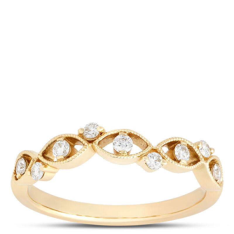Classic Stackable Round Diamond Ring, &frac14; Carat Total Weight, 14K Yellow Gold image number 0