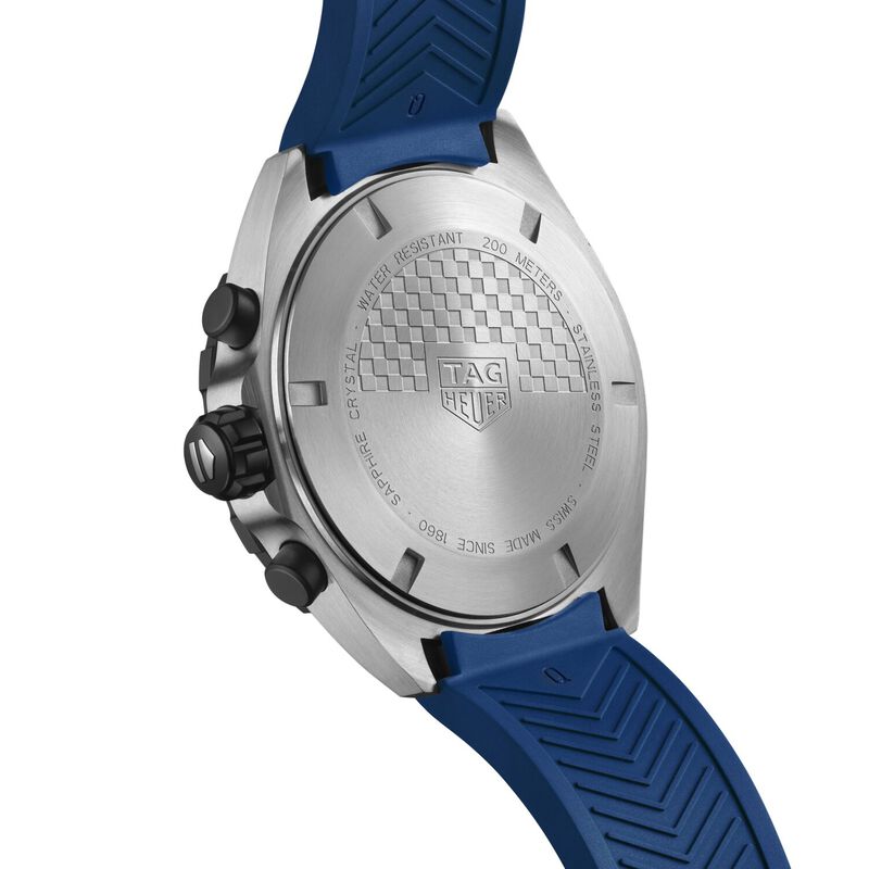 TAG Heuer Formula 1 Chronograph Blue Dial Blue Rubber Strap, 43mm image number 4