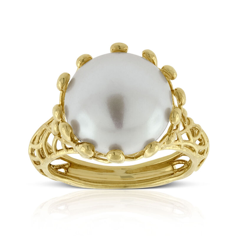 Freshwater Cultured Pearl Ring 14K image number 1
