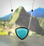 Lisa Bridge Turquoise & Black Sapphire Necklace