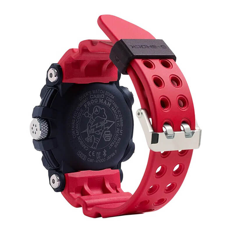 G-Shock Master of G Frogman Solar Bluetooth Red Strap Watch, 56.7mm image number 2