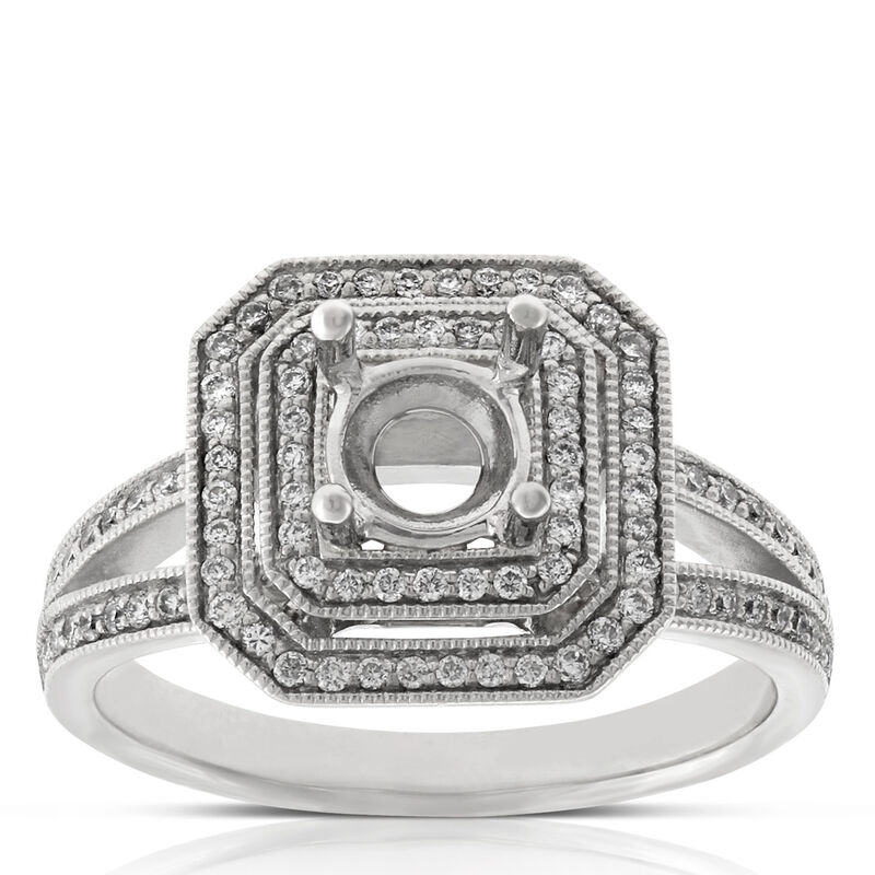 Diamond Semi-Mount Ring 14K image number 1