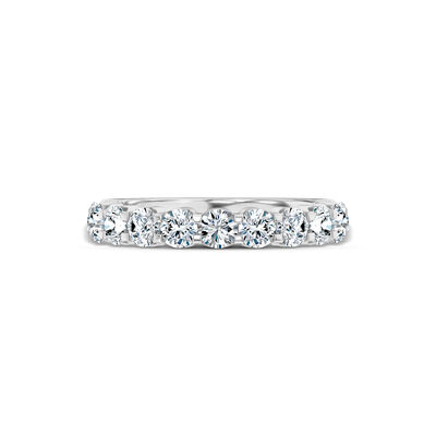 Classic Round Diamond Anniversary Ring, 1 &frac12; Carat Total Weight, 14K White Gold