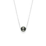 Mikimoto Cultured Black South Sea Pearl Necklace 18K