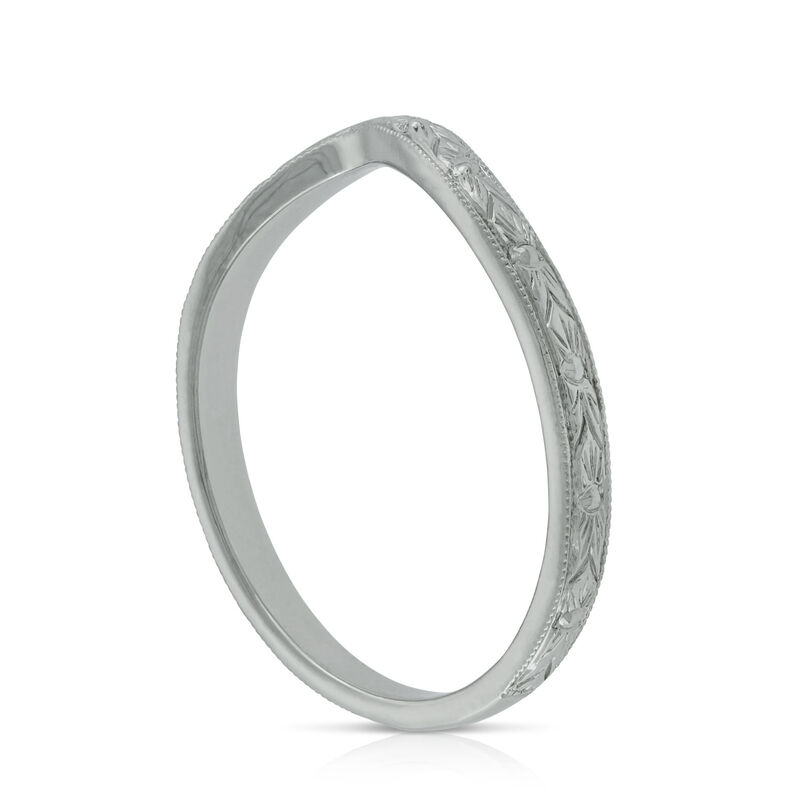 Hand Engraved Band in Platinum image number 2