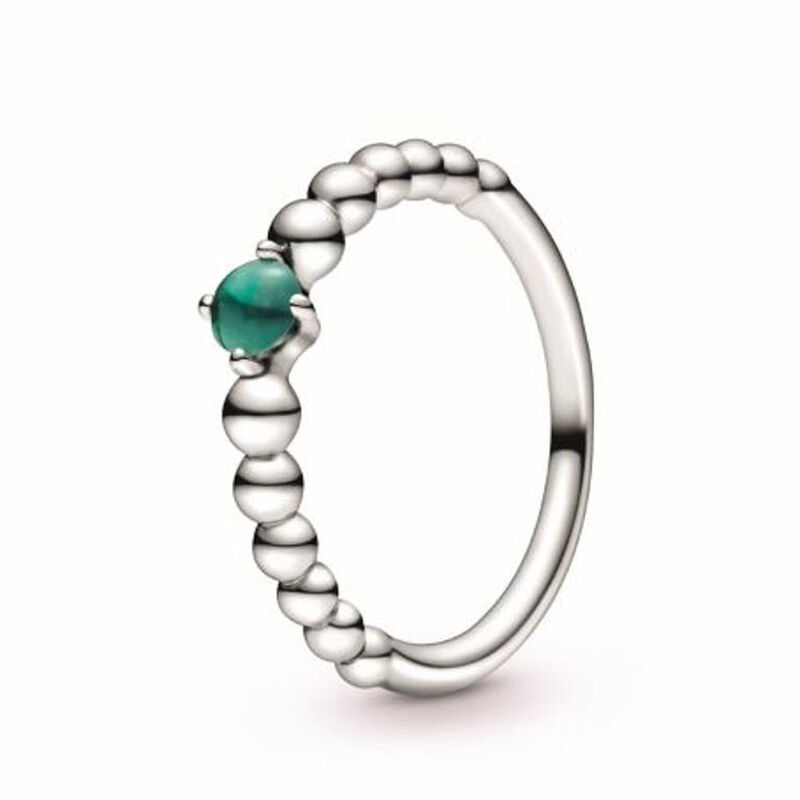 Pandora Purely Pandora Rainforest Green Topaz Beaded Ring image number 0
