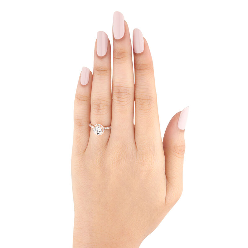 Bella Ponte Rose Gold Engagement Ring Setting 14K image number 5