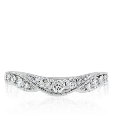 Diamond Contour Band 14K