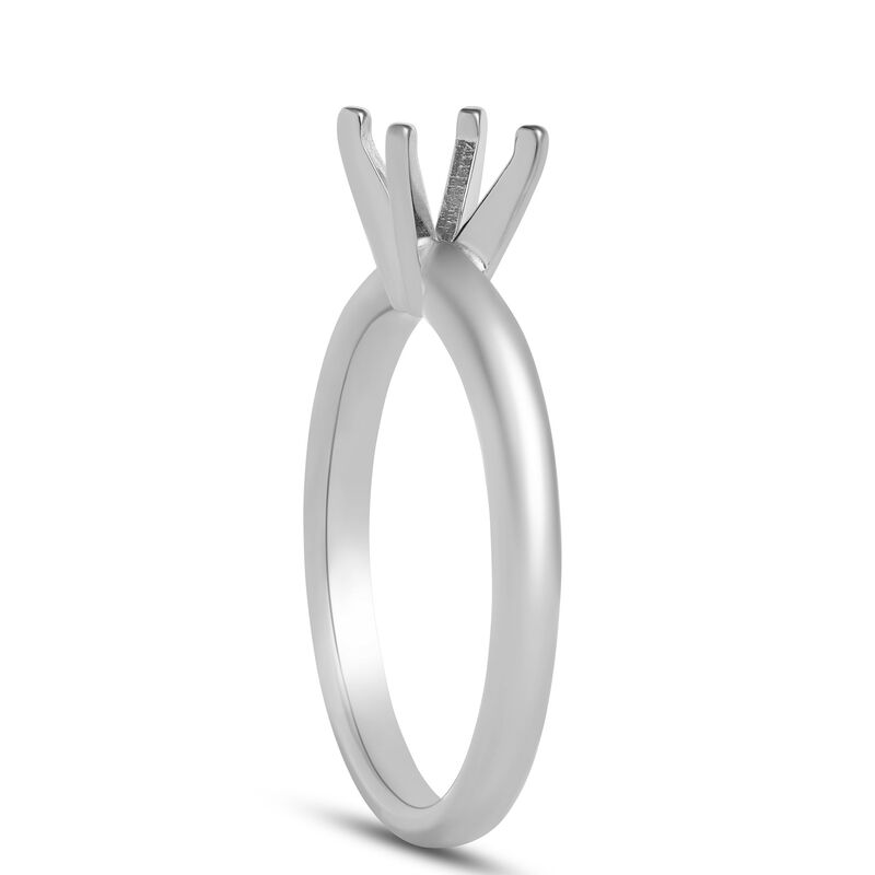 Solitaire Four-Prong Engagement Ring Setting, 14K White Gold image number 1